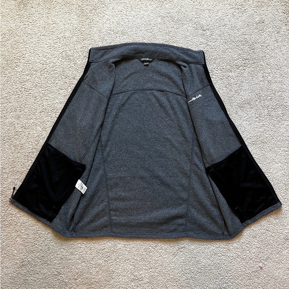 Eddie Bauer Fleece Vest Men’s Tall Large Gray Full Zip - Picture 3 of 9